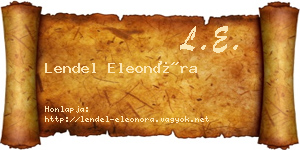 Lendel Eleonóra névjegykártya